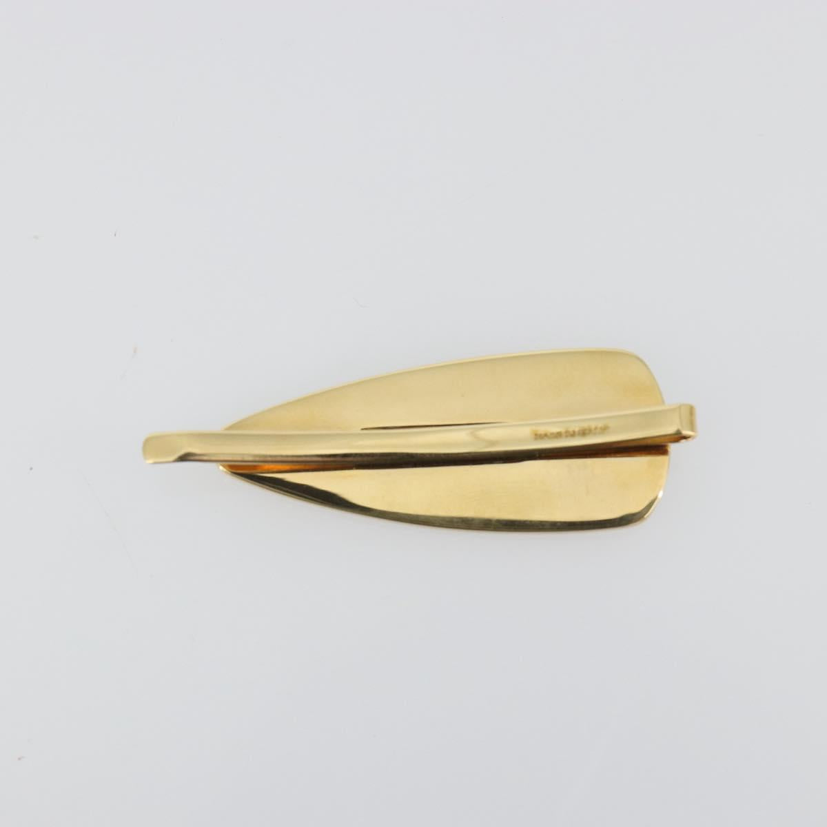 Miu Miu Barrette Hair Clip Metal Red Gold Auth BA14031M