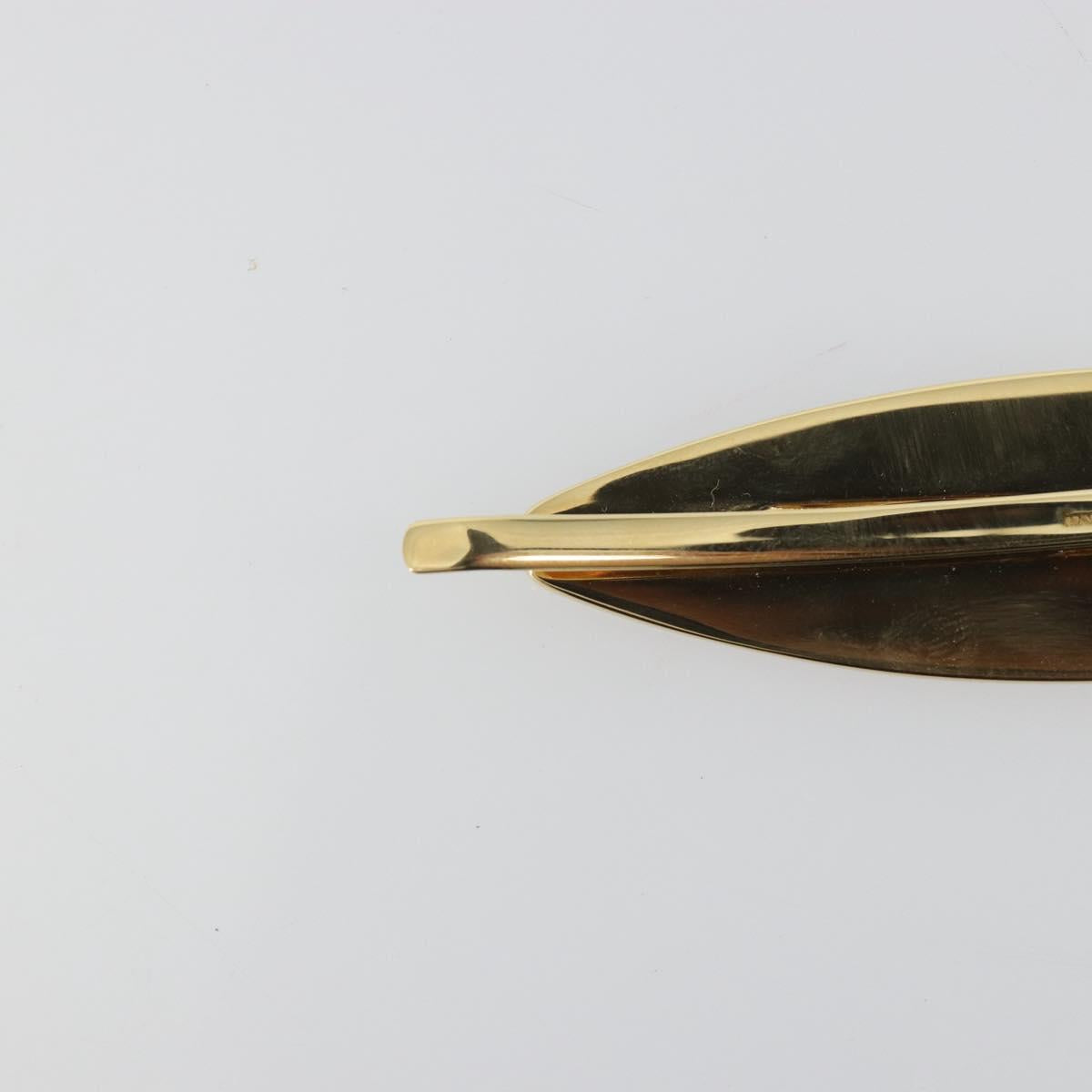 Miu Miu Barrette Hair Clip Metal Red Gold Auth BA14031M