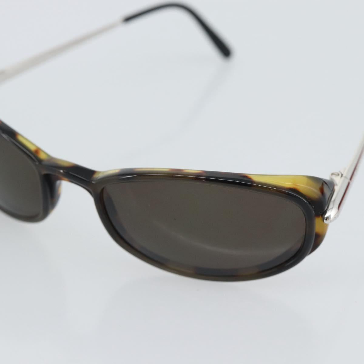 CARTIER Tortoise Sunglasses Metal Brown Silver Auth BA14032V