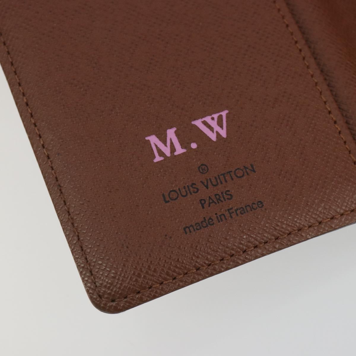 LOUIS VUITTON Monogram Agenda PM Day Planner Cover R20005 LV Auth BA14036