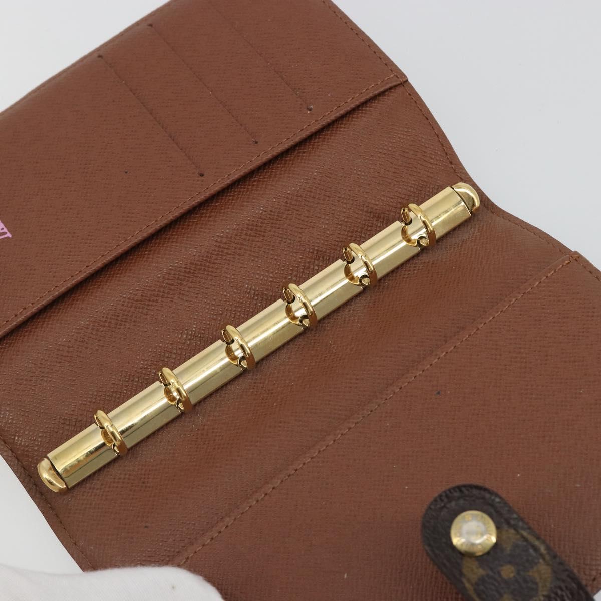 LOUIS VUITTON Monogram Agenda PM Day Planner Cover R20005 LV Auth BA14036