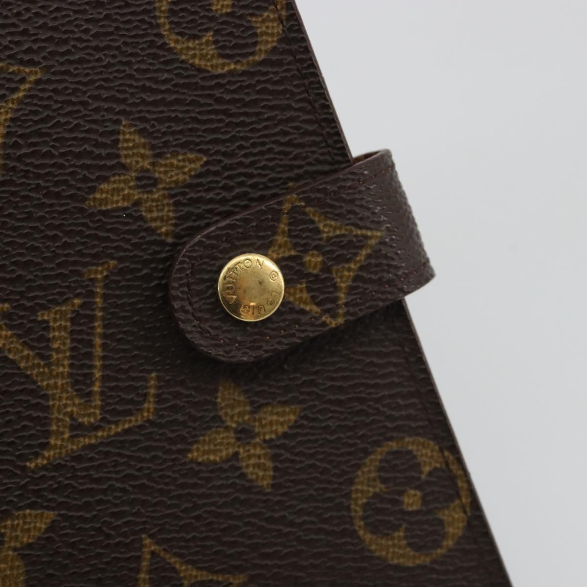 LOUIS VUITTON Monogram Agenda PM Day Planner Cover R20005 LV Auth BA14037