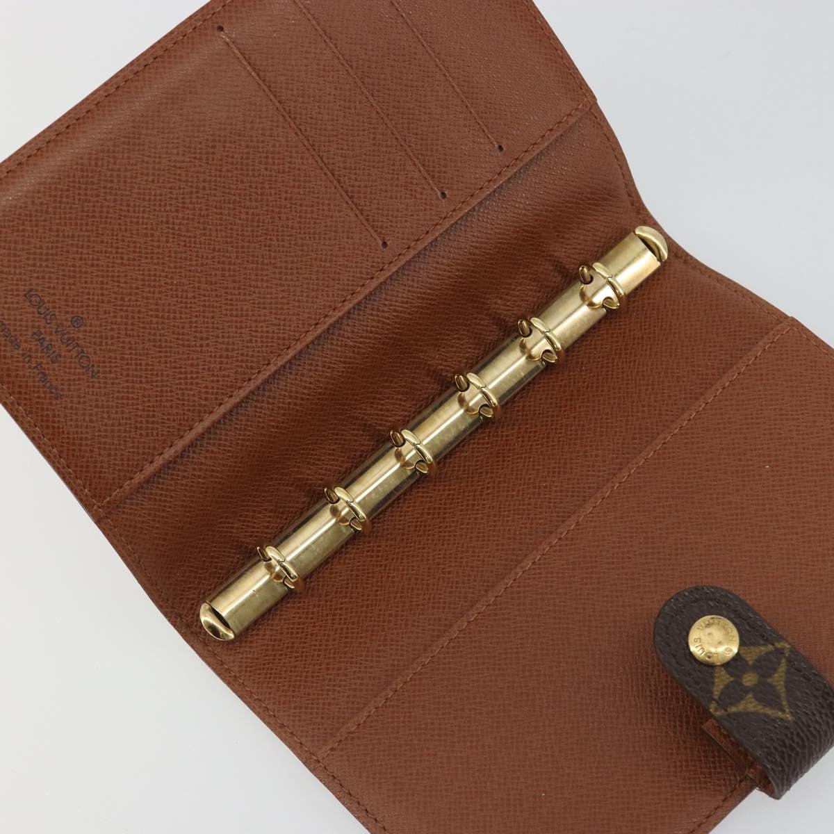 LOUIS VUITTON Monogram Agenda PM Day Planner Cover R20005 LV Auth BA14037