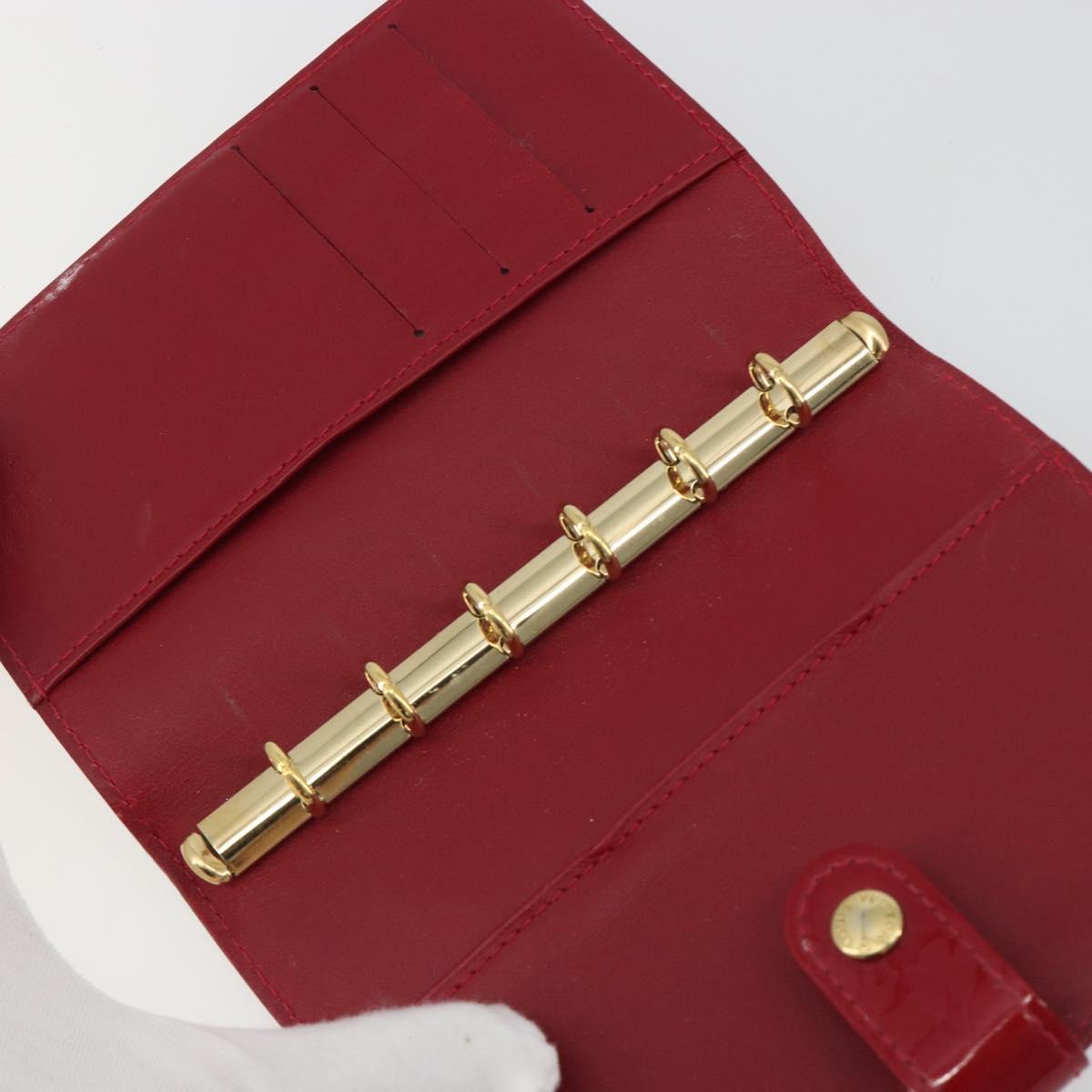 LOUIS VUITTON Vernis Agenda PM Day Planner Cover Pomdamul R21003 LV Auth BA14038