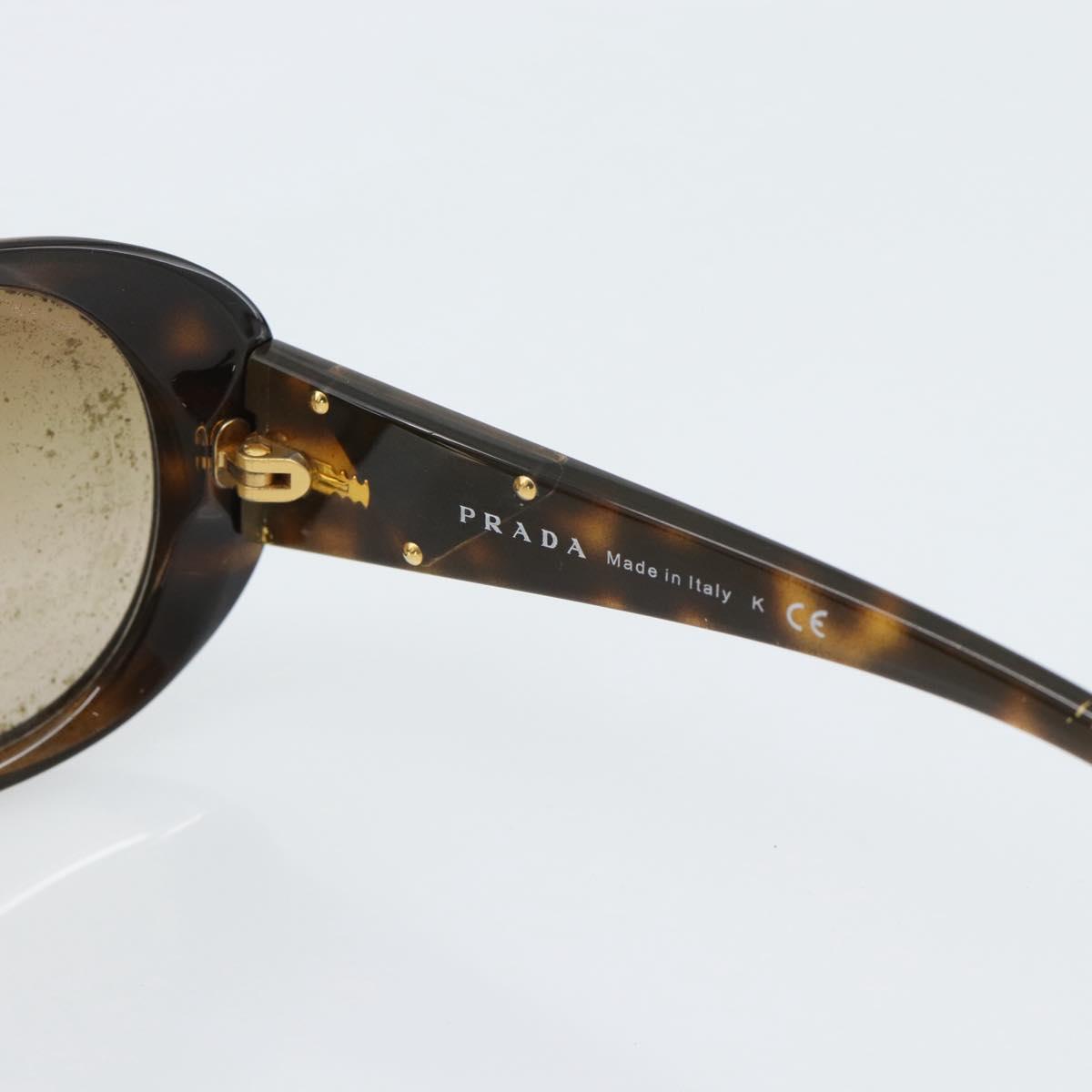 PRADA Sunglasses Plastic Brown Gold Auth BA14042