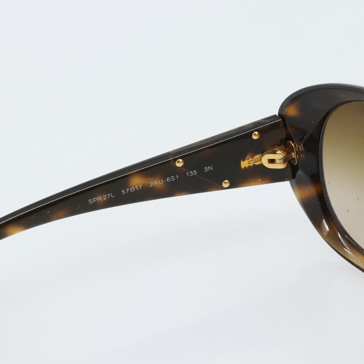 PRADA Sunglasses Plastic Brown Gold Auth BA14042