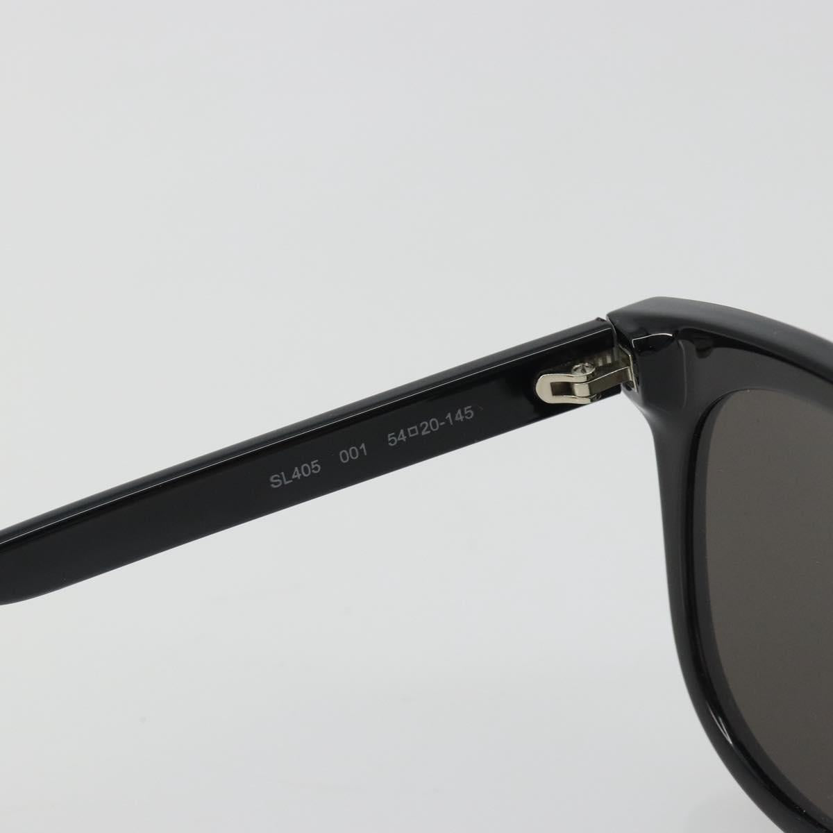 SAINT LAURENT Sunglasses plastic Black Silver Auth BA14043
