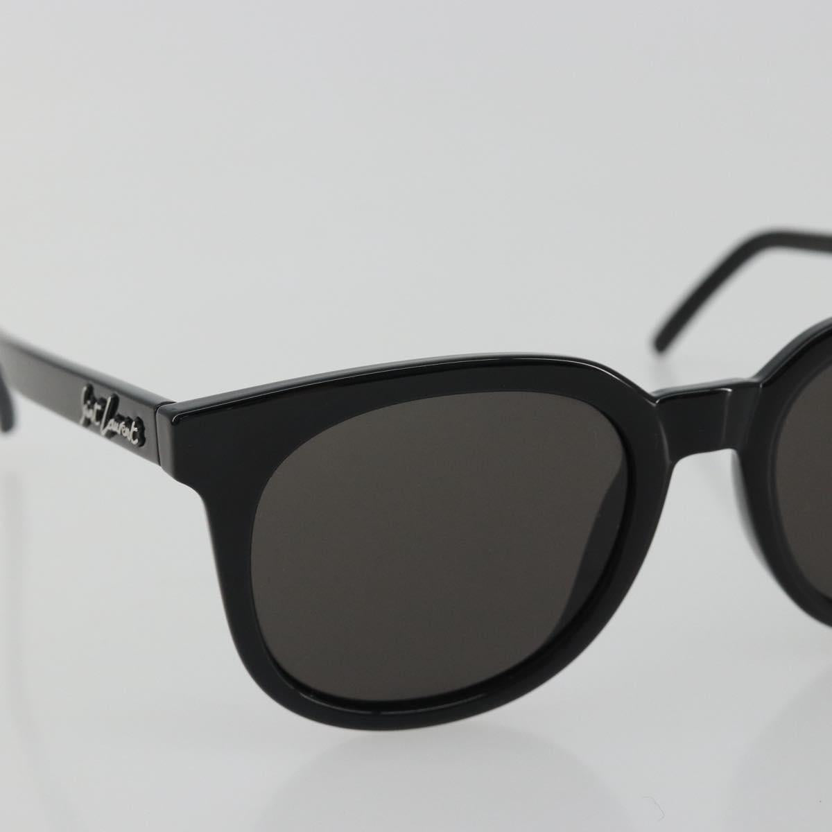 SAINT LAURENT Sunglasses plastic Black Silver Auth BA14043