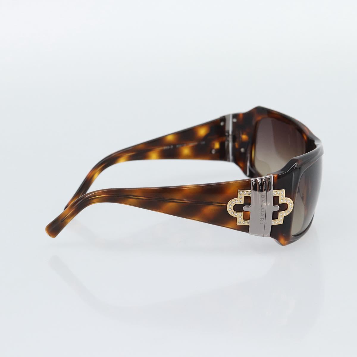 BVLGARI Sunglasses Plastic Brown Gold Auth BA14044