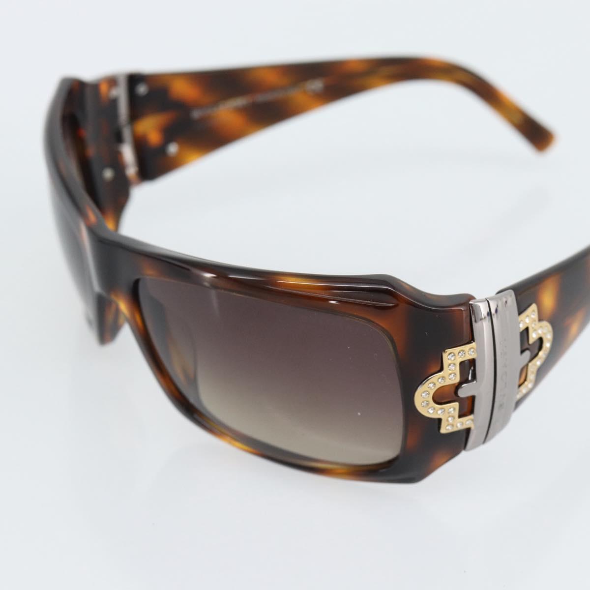 BVLGARI Sunglasses Plastic Brown Gold Auth BA14044
