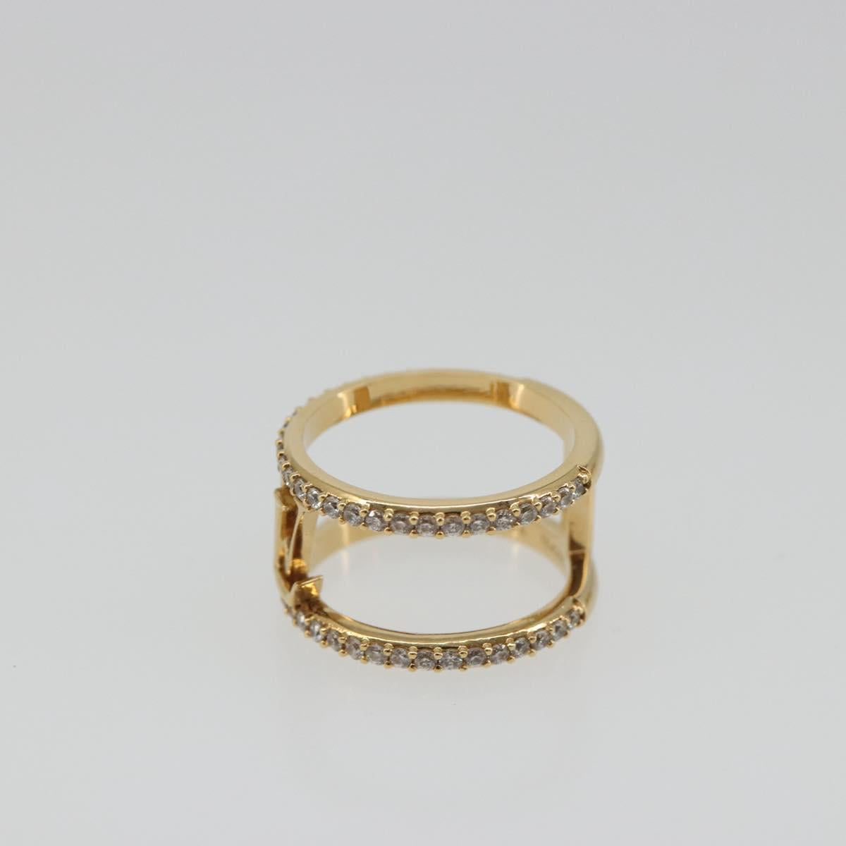 LOUIS VUITTON LV Iconic Strass Ring Metal Gold Tone M1463L LV Auth BA14049M