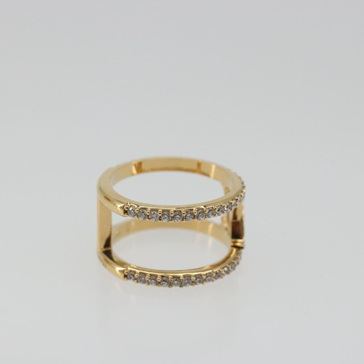 LOUIS VUITTON LV Iconic Strass Ring Metal Gold Tone M1463L LV Auth BA14049M