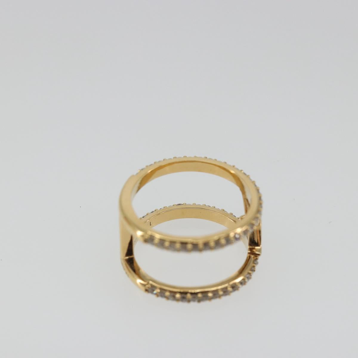 LOUIS VUITTON LV Iconic Strass Ring Metal Gold Tone M1463L LV Auth BA14049M
