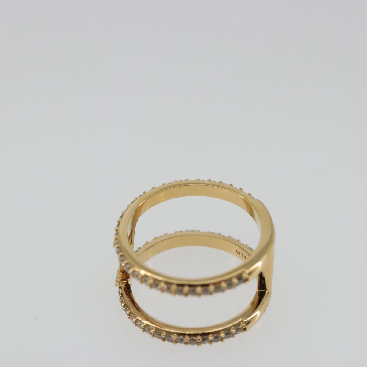 LOUIS VUITTON LV Iconic Strass Ring Metal Gold Tone M1463L LV Auth BA14049M