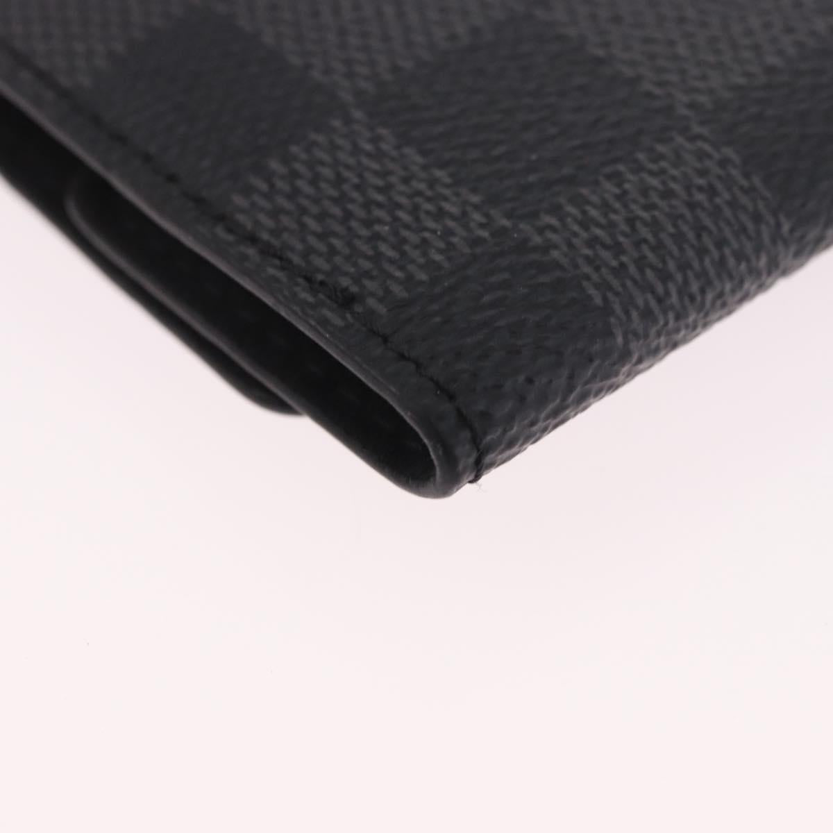 LOUIS VUITTON Damier Grafitte Bouton de Manchette Cuff Case LV Auth BA14050