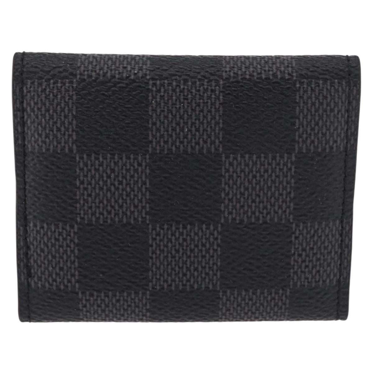 LOUIS VUITTON Damier Grafitte Bouton de Manchette Cuff Case LV Auth BA14050