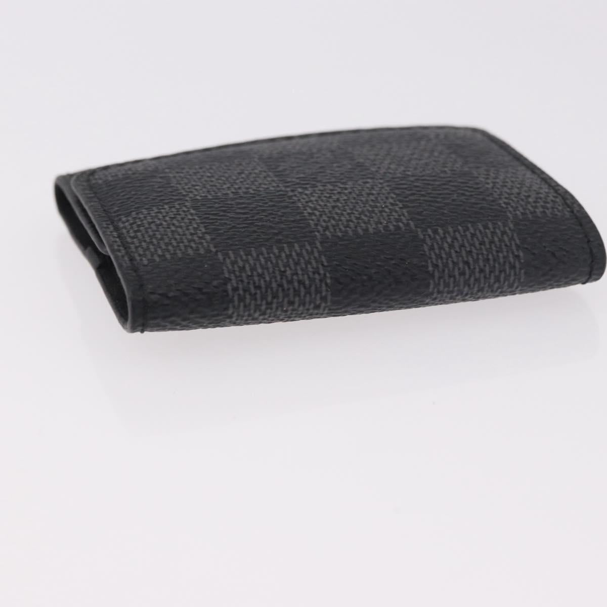 LOUIS VUITTON Damier Grafitte Bouton de Manchette Cuff Case LV Auth BA14050