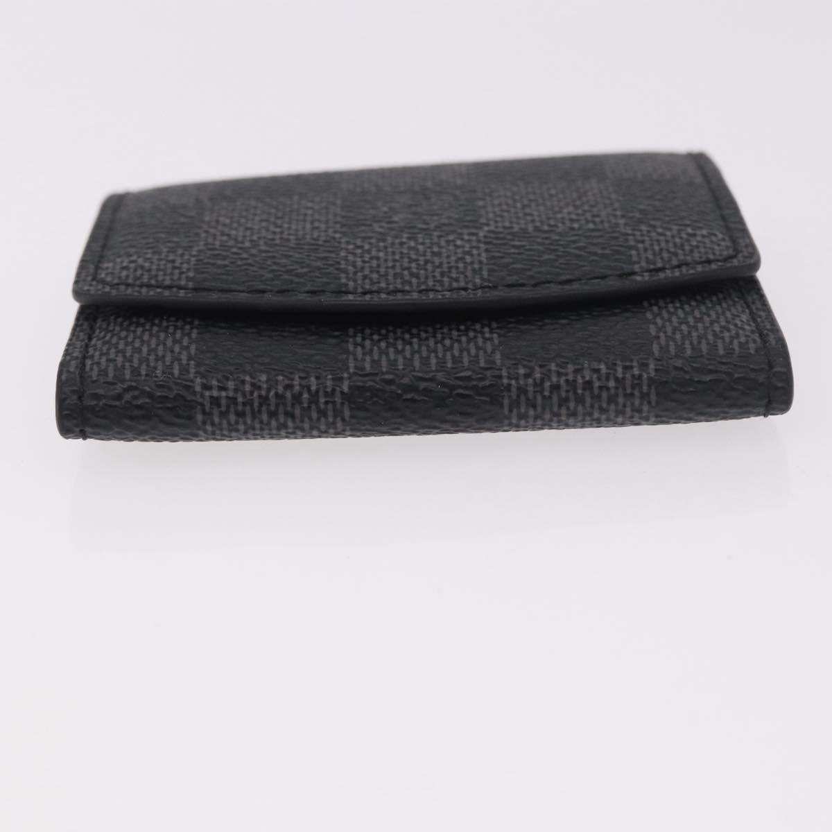 LOUIS VUITTON Damier Grafitte Bouton de Manchette Cuff Case LV Auth BA14050