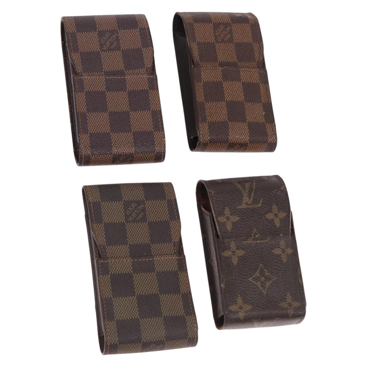 LOUIS VUITTON Etui Cigarette Case Monogram Damier 4 Set LV Auth BA14070
