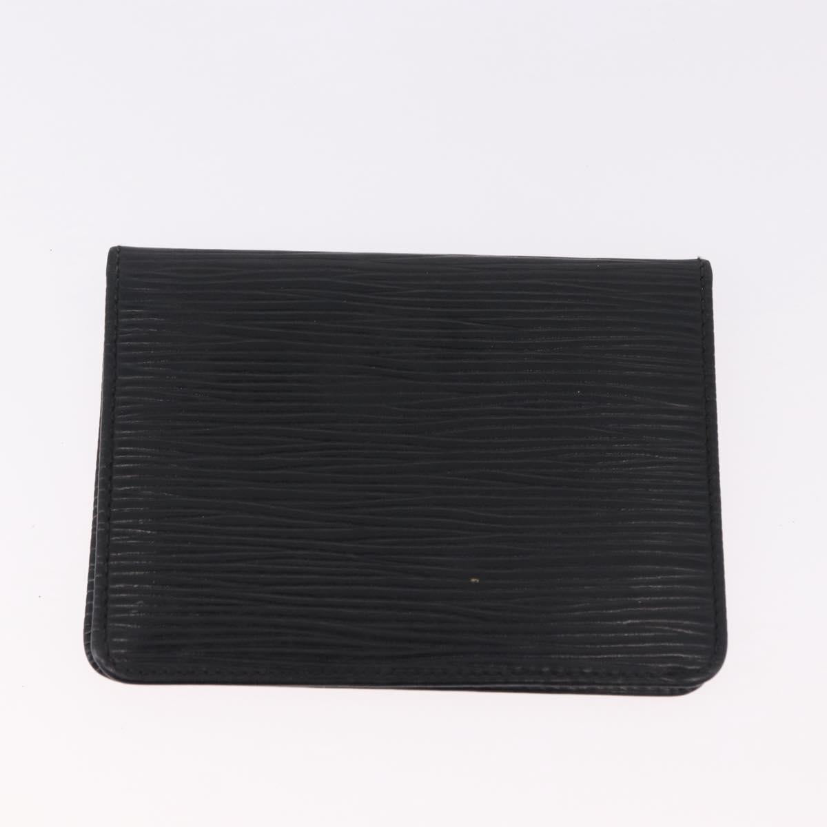 LOUIS VUITTON Epi Wallet 6 Set Black LV Auth BA14071