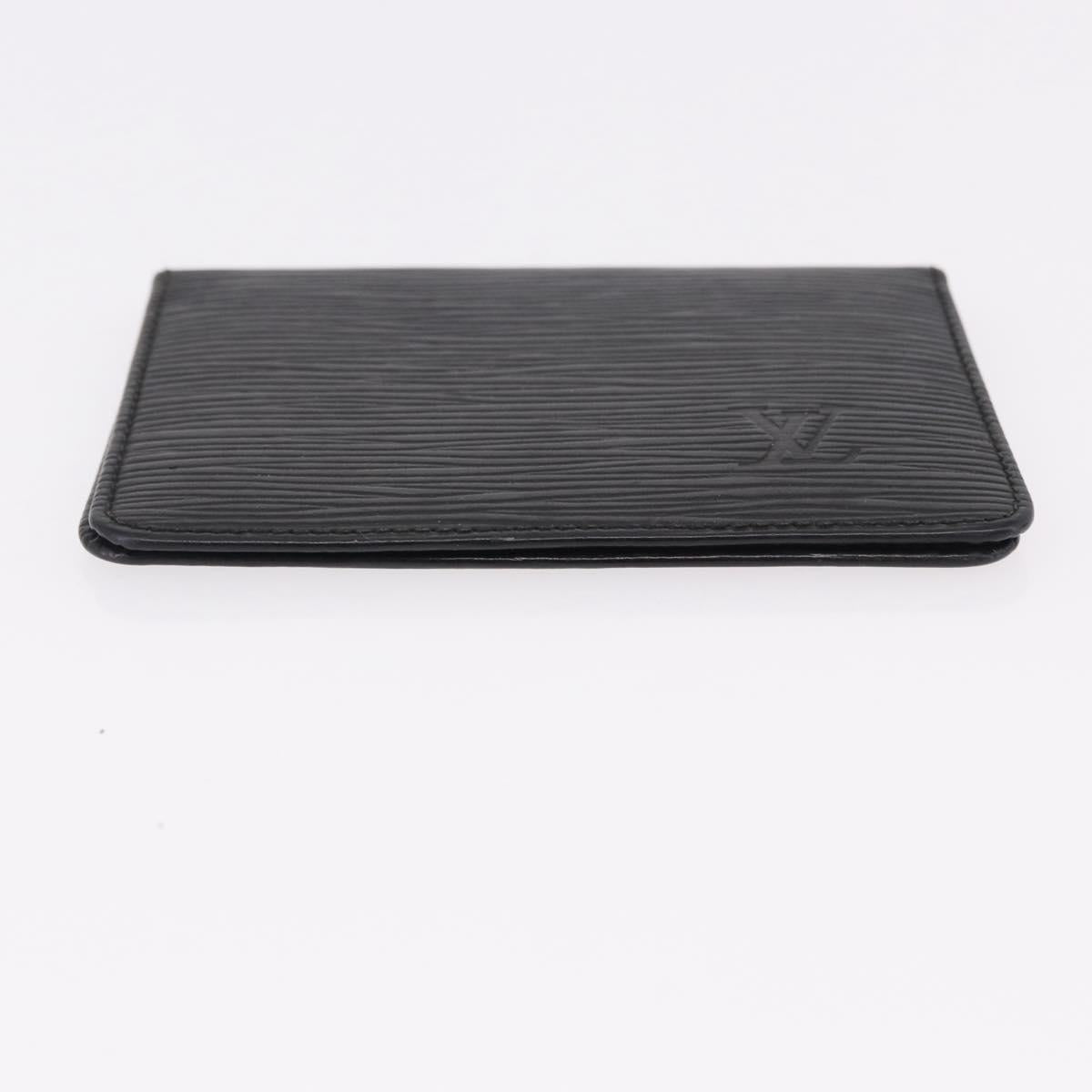LOUIS VUITTON Epi Wallet 6 Set Black LV Auth BA14071