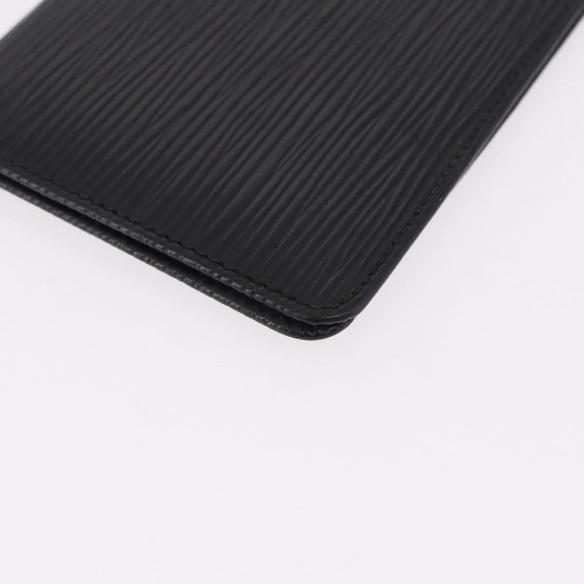 LOUIS VUITTON Epi Wallet 6 Set Black LV Auth BA14071
