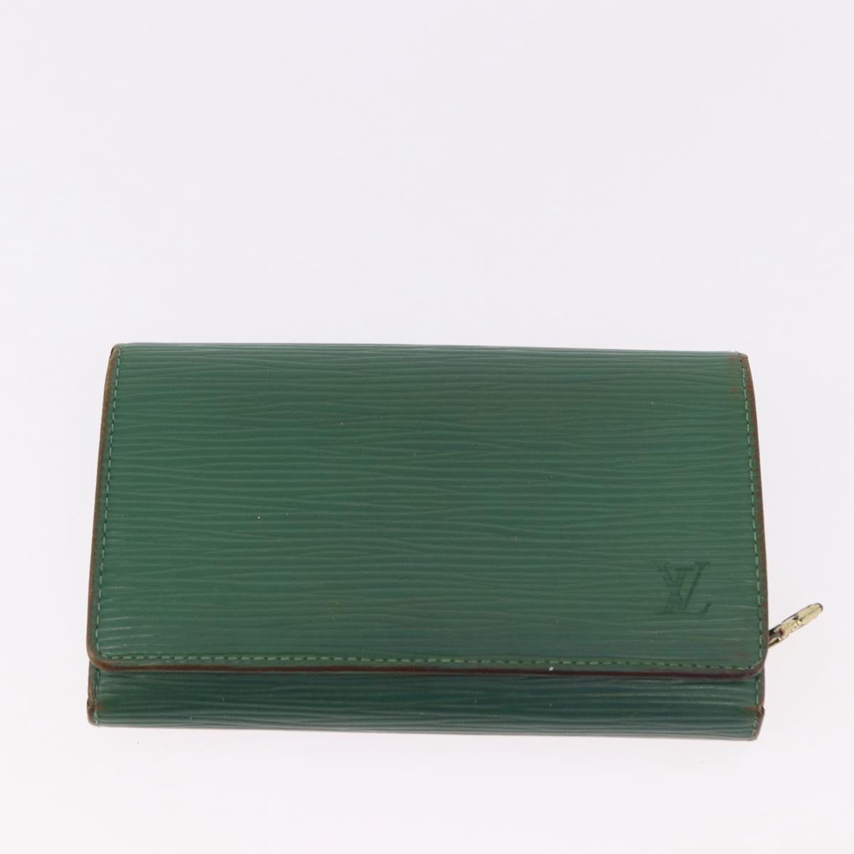 LOUIS VUITTON Epi Wallet 6 Set Black LV Auth BA14071