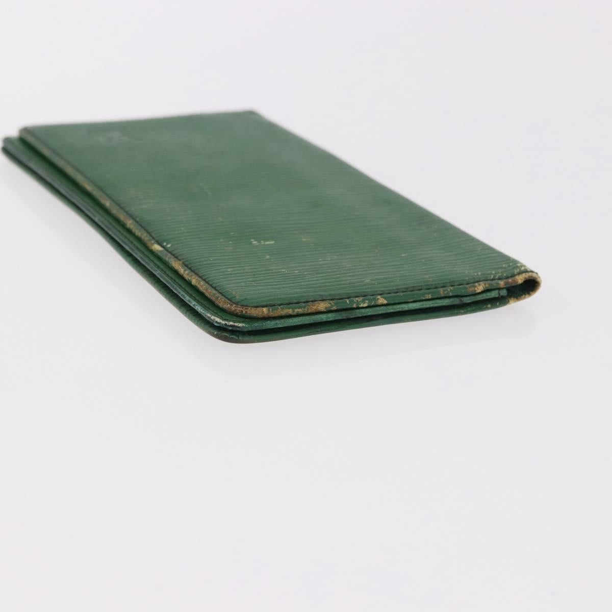 LOUIS VUITTON Epi Wallet 6 Set Black Blue Green LV Auth BA14072