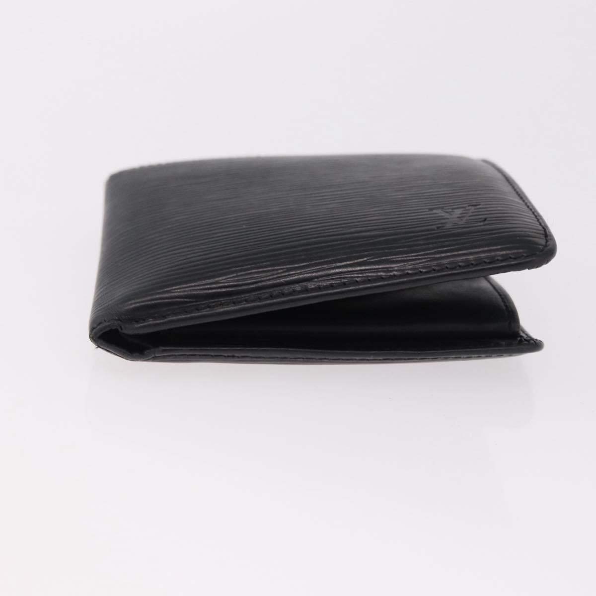 LOUIS VUITTON Epi Wallet 6 Set Black Blue Green LV Auth BA14072