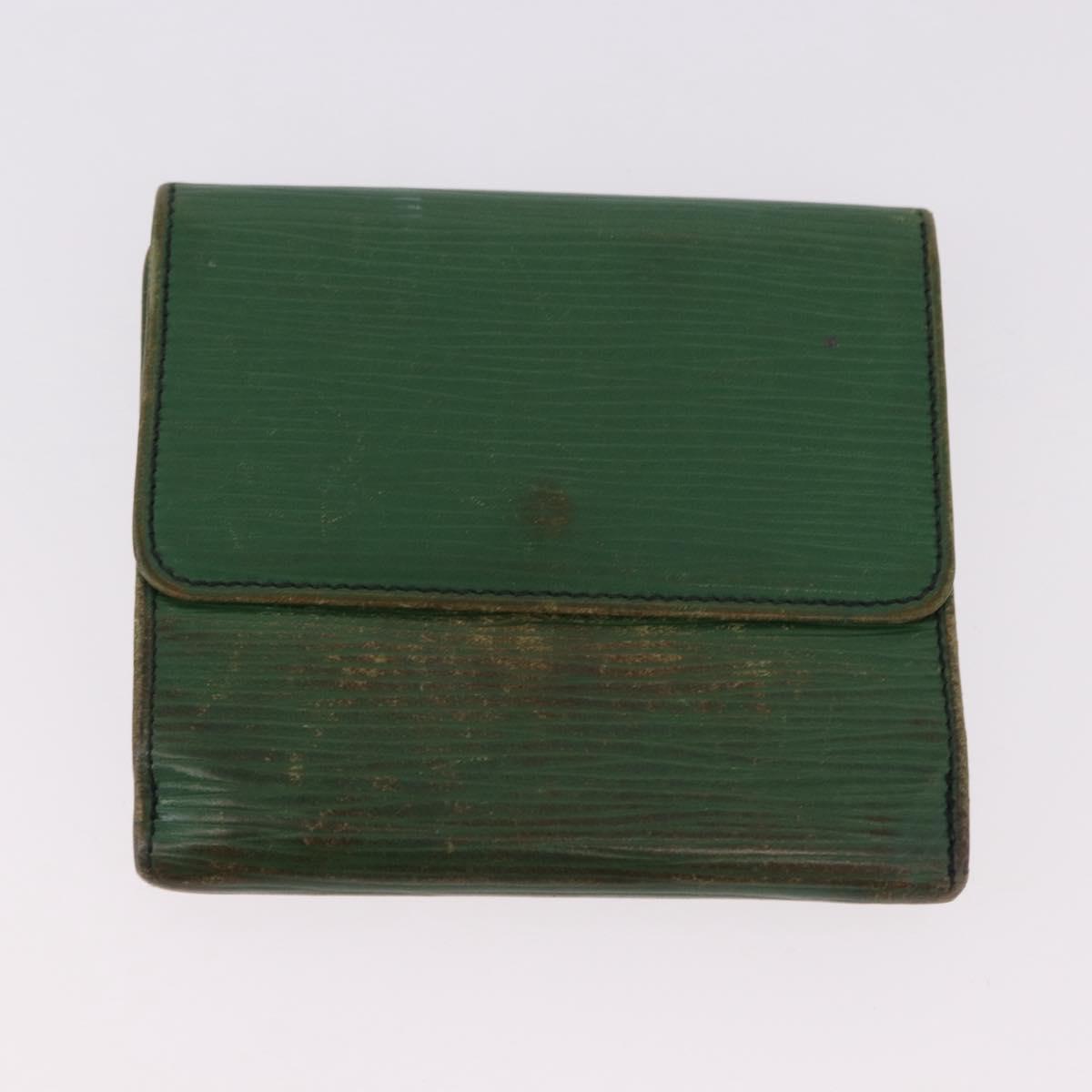 LOUIS VUITTON Epi Wallet 6 Set Black Blue Green LV Auth BA14072