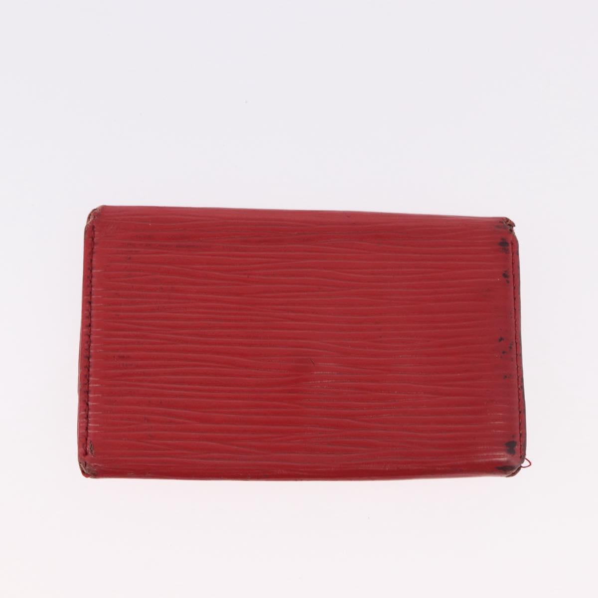 LOUIS VUITTON Epi Wallet 6 Set Black Blue Green LV Auth BA14072