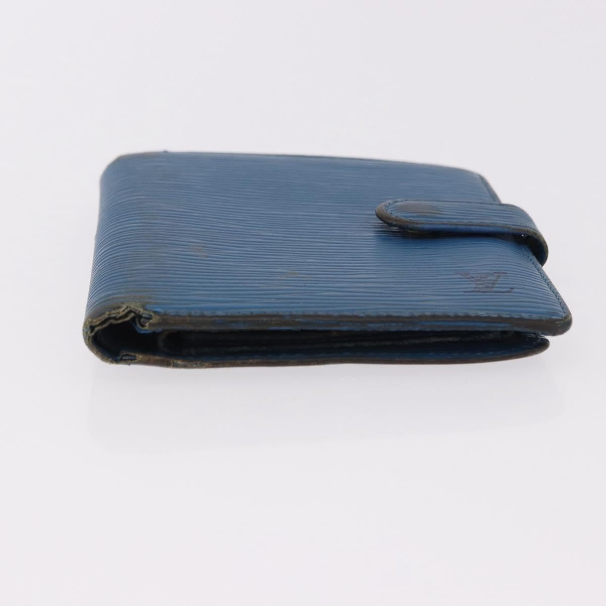 LOUIS VUITTON Epi Wallet 6 Set Black Blue Green LV Auth BA14072