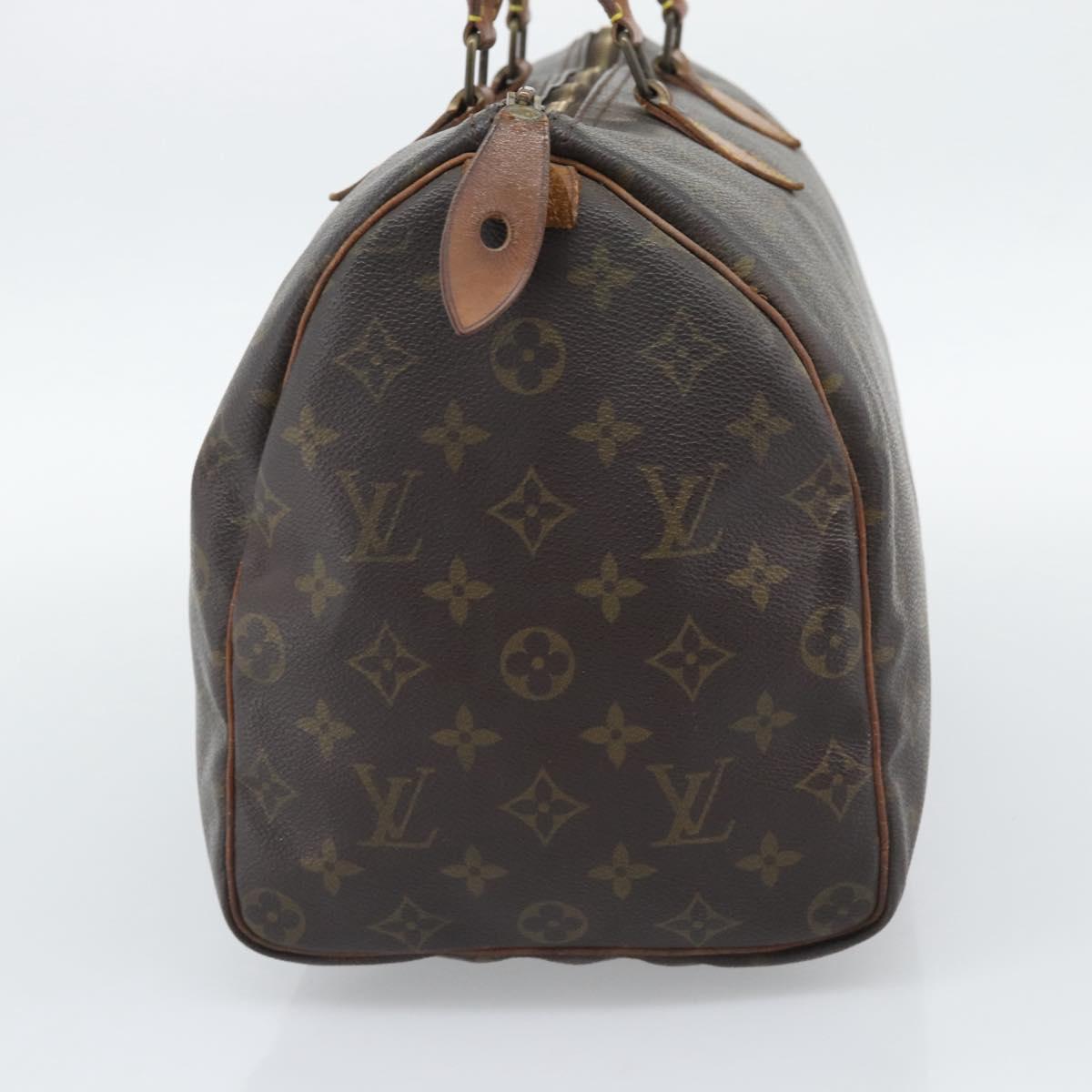 LOUIS VUITTON Monogram Speedy 35 Hand Bag M41524 LV Auth BA14078