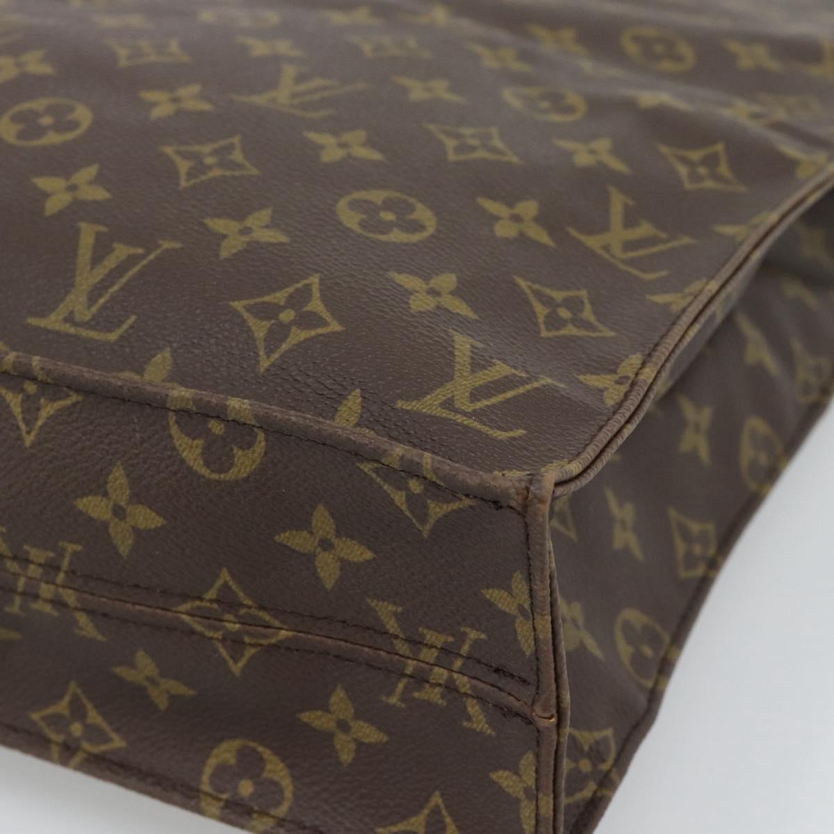 LOUIS VUITTON Monogram Sac Plat Hand Bag M51140 LV Auth BA14080A