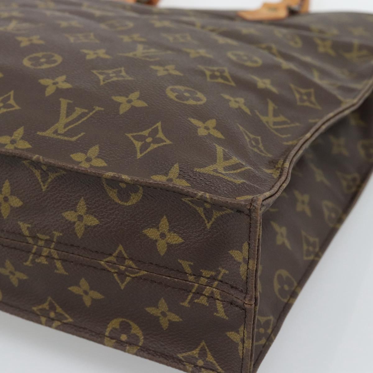 LOUIS VUITTON Monogram Sac Plat Hand Bag M51140 LV Auth BA14080A