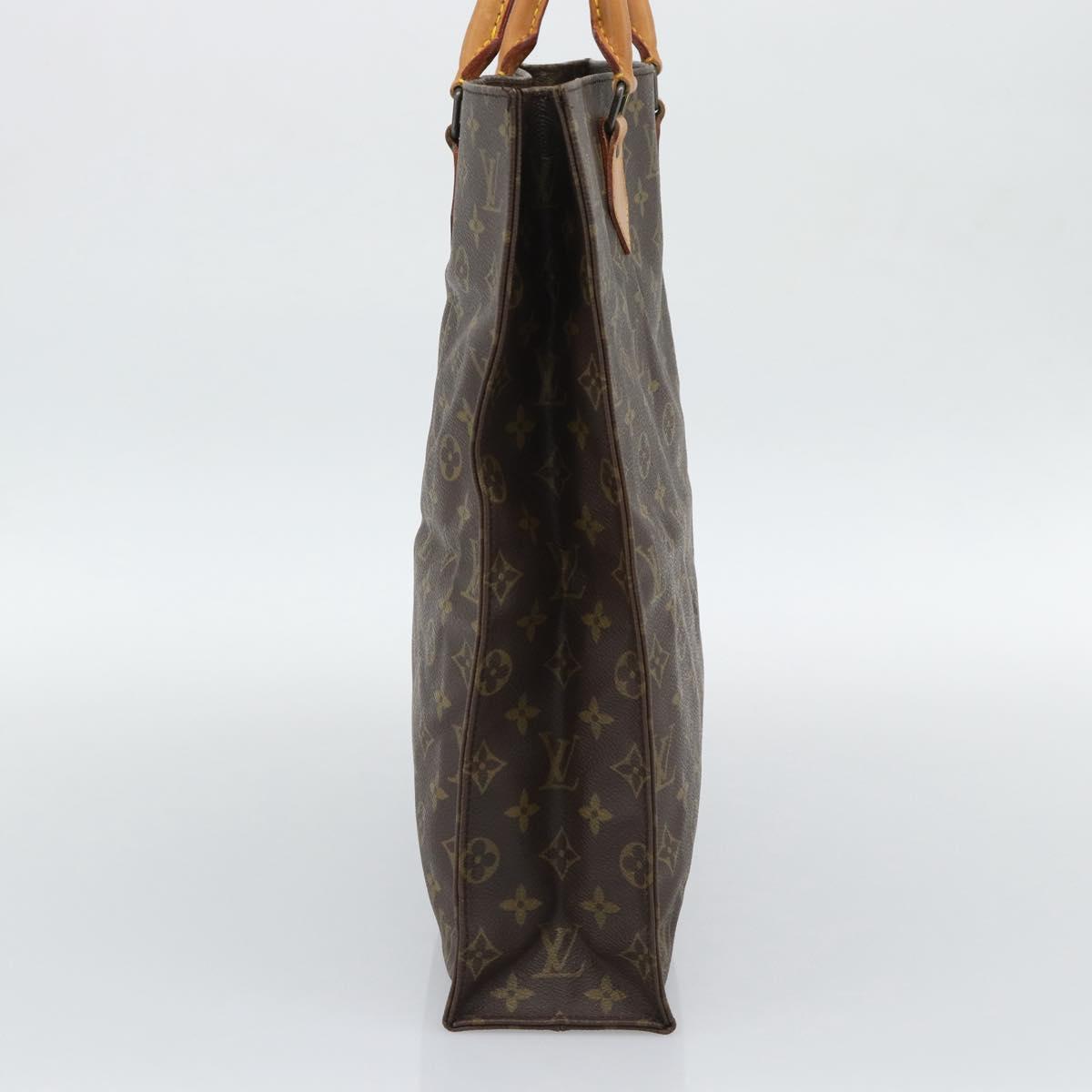 LOUIS VUITTON Monogram Sac Plat Hand Bag M51140 LV Auth BA14080A