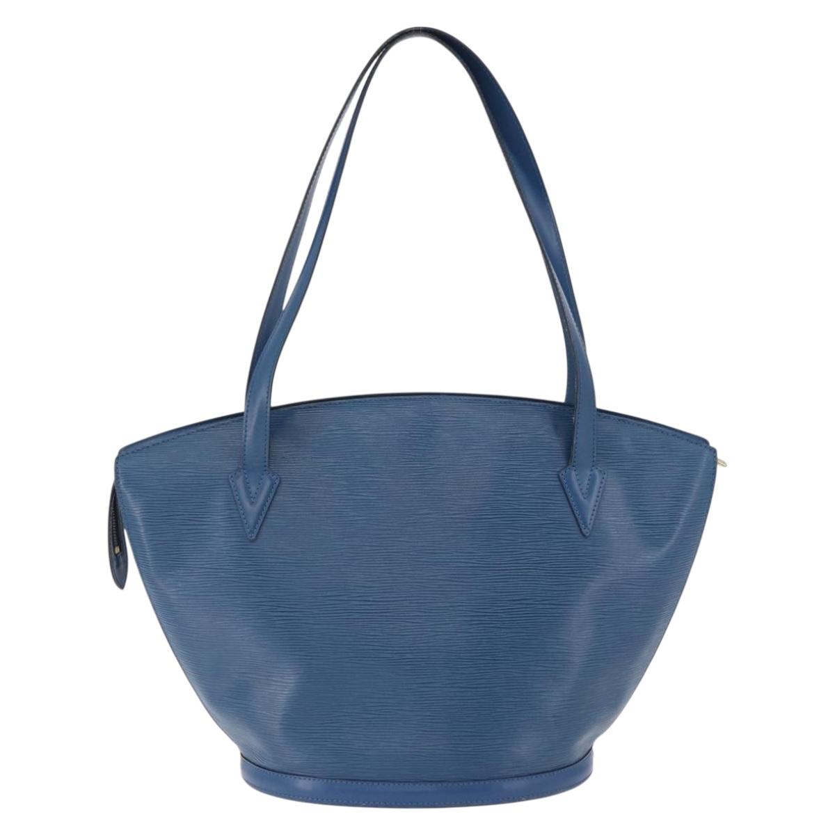 LOUIS VUITTON Epi Saint Jacques Shopping Shoulder Bag Blue M52275 Auth BA14083