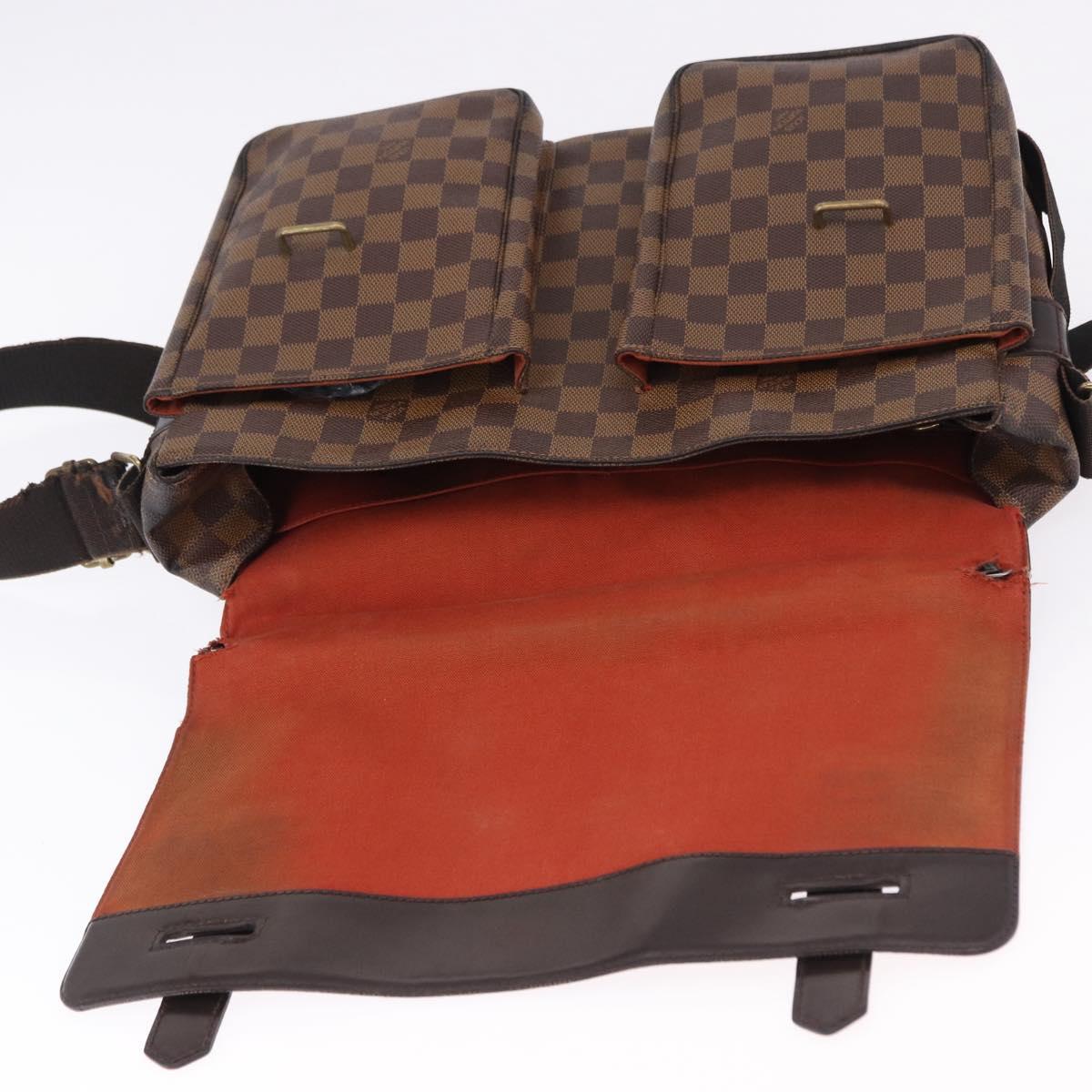 LOUIS VUITTON Damier Ebene Broadway Shoulder Bag N42270 LV Auth BA14084