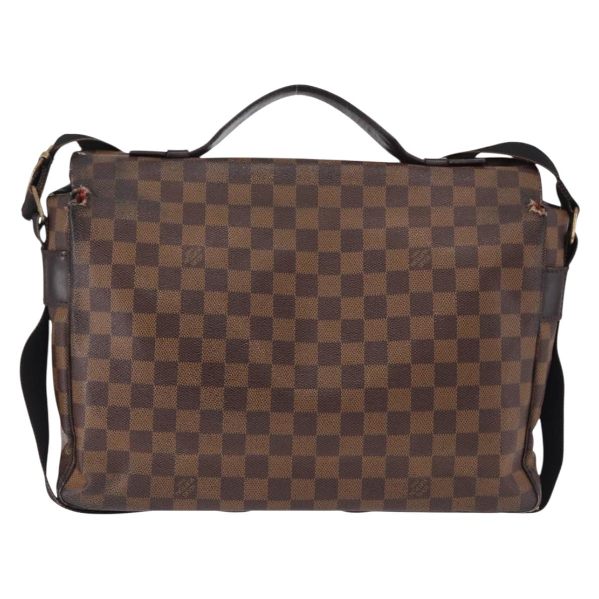 LOUIS VUITTON Damier Ebene Broadway Shoulder Bag N42270 LV Auth BA14084