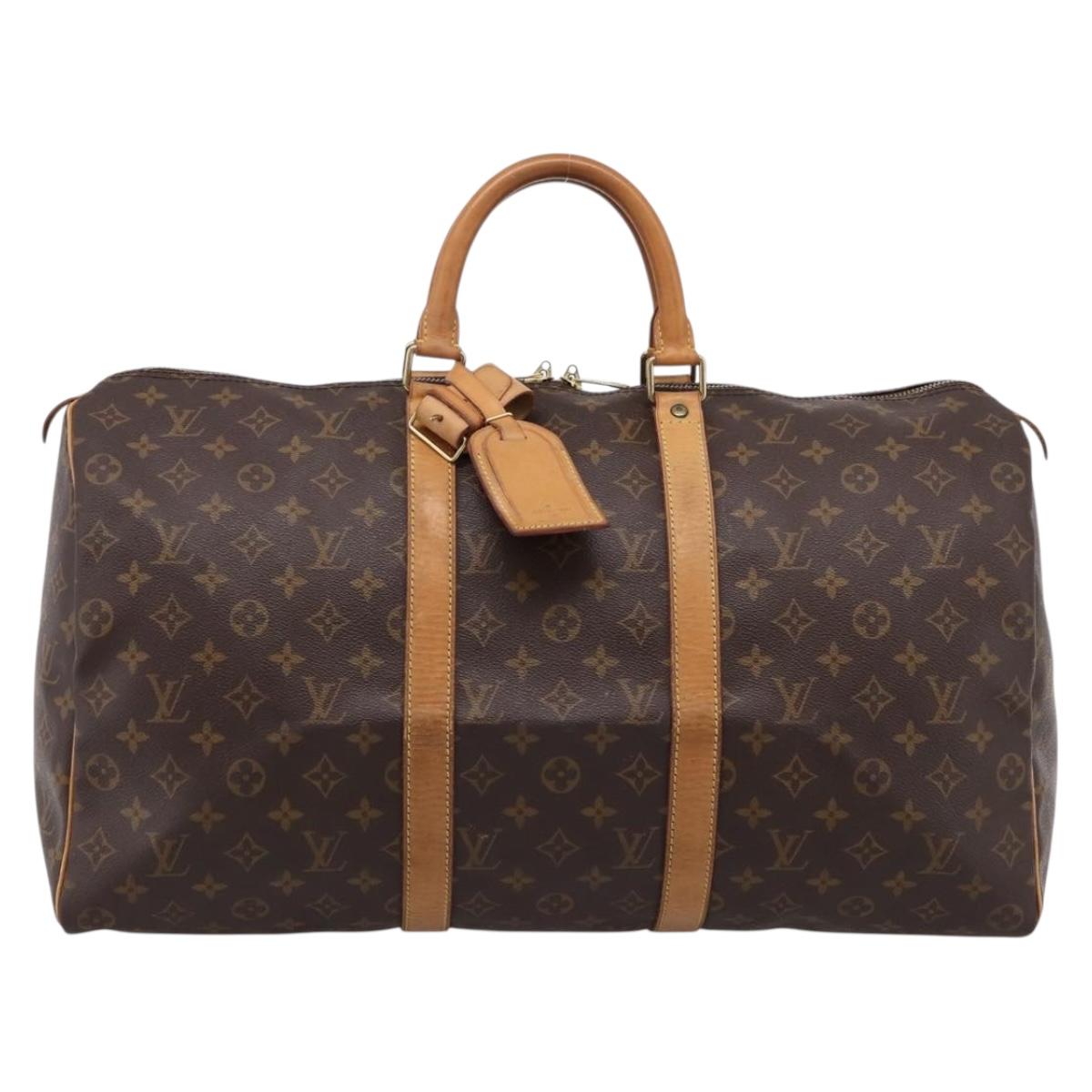 LOUIS VUITTON Monogram Keepall 50 Boston Bag M41426 LV Auth BA14092A