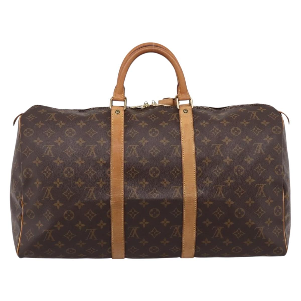 LOUIS VUITTON Monogram Keepall 50 Boston Bag M41426 LV Auth BA14092A