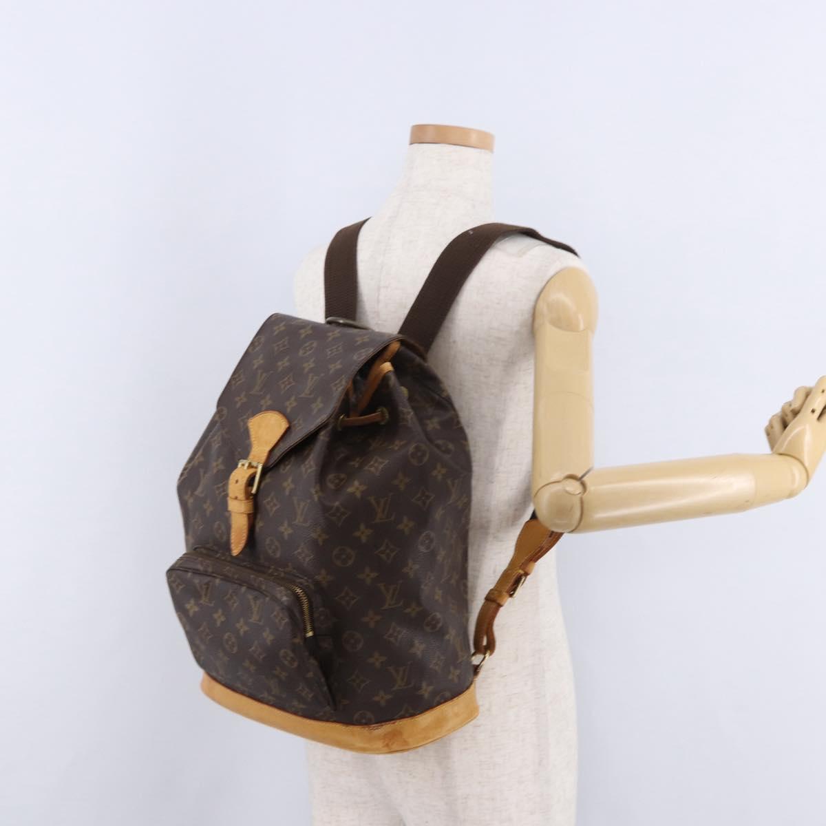 LOUIS VUITTON Monogram Montsouris GM Backpack M51135 LV Auth BA14093