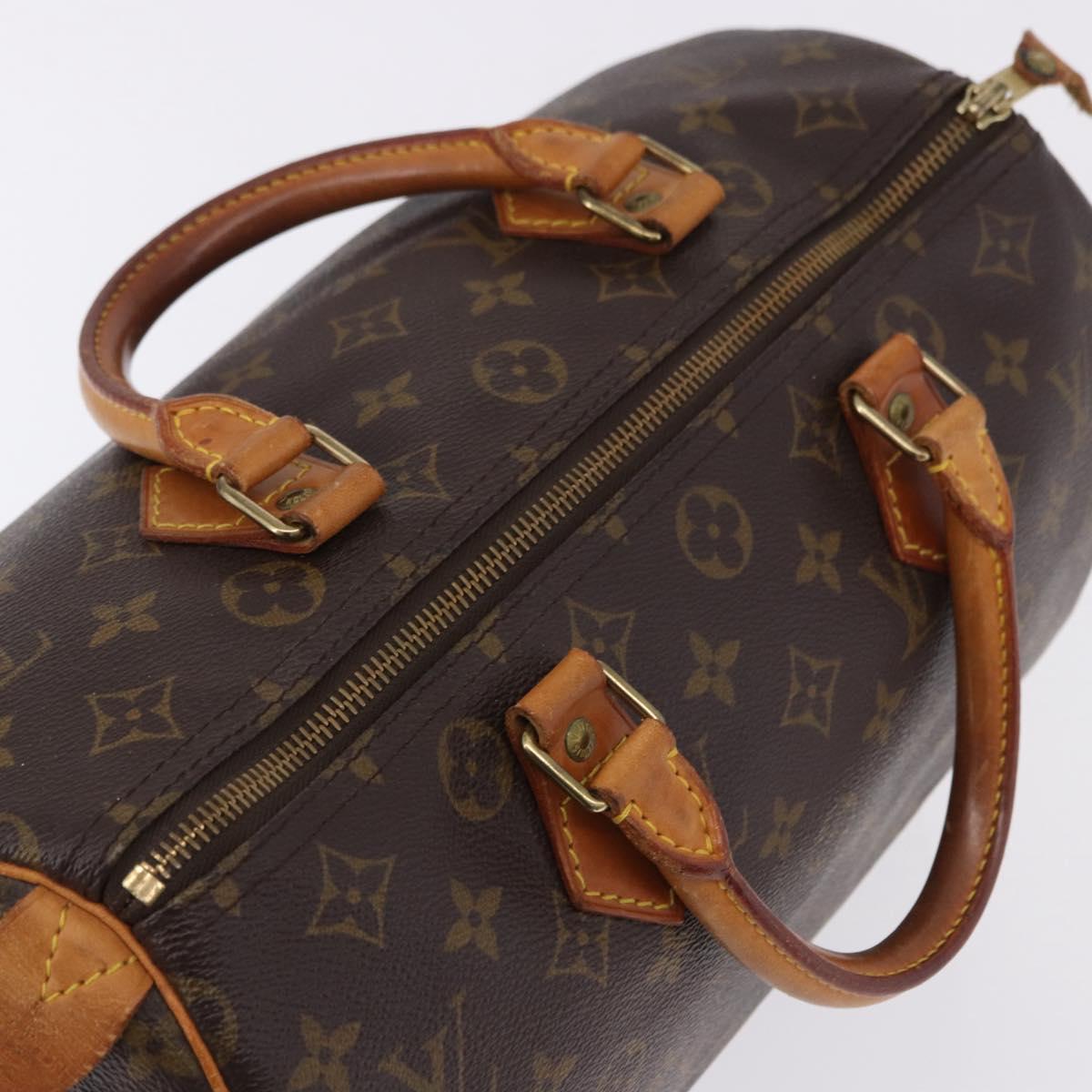LOUIS VUITTON Monogram Speedy 30 Hand Bag M41526 LV Auth BA14094A