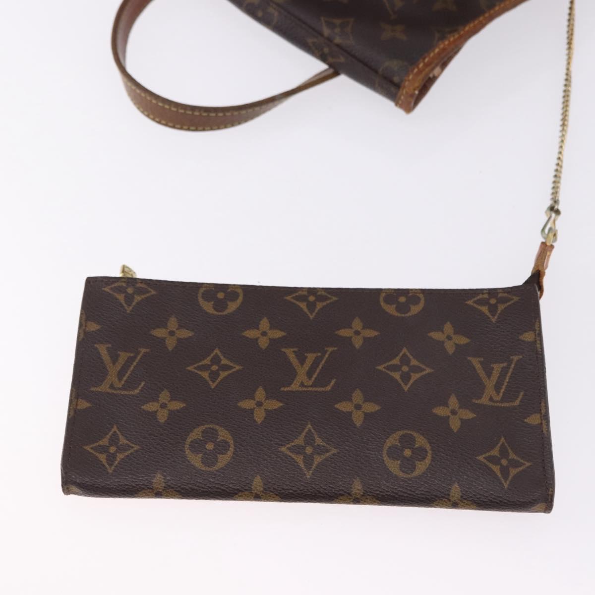 LOUIS VUITTON Monogram Bucket GM Shoulder Bag M42236 LV Auth BA14095