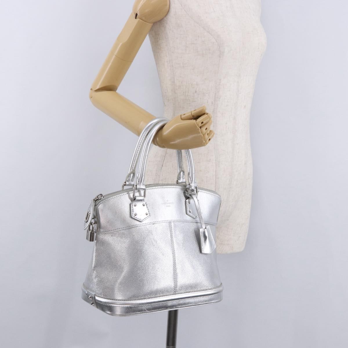 LOUIS VUITTON Suhari Lockit PM Hand Bag Silver M95541 LV Auth BA14097V