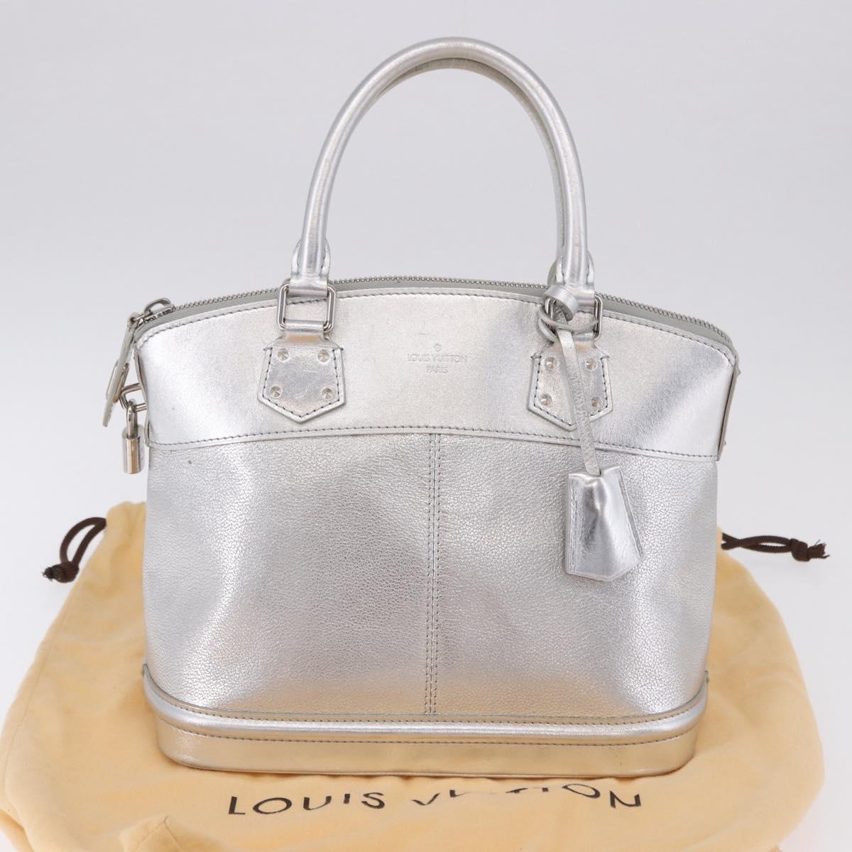 LOUIS VUITTON Suhari Lockit PM Hand Bag Silver M95541 LV Auth BA14097V