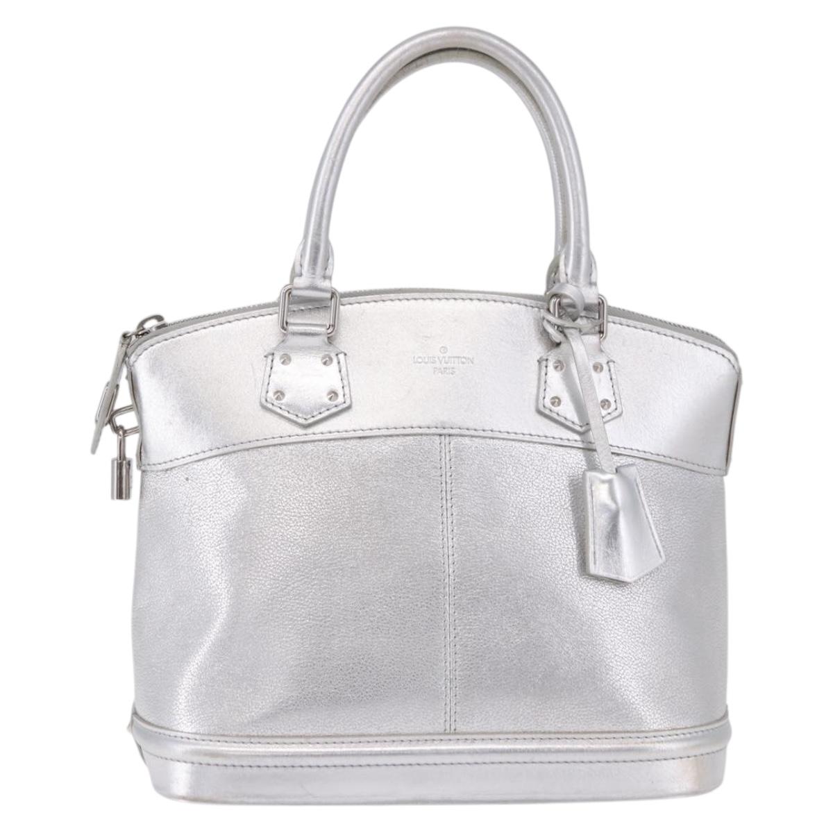 LOUIS VUITTON Suhari Lockit PM Hand Bag Silver M95541 LV Auth BA14097V