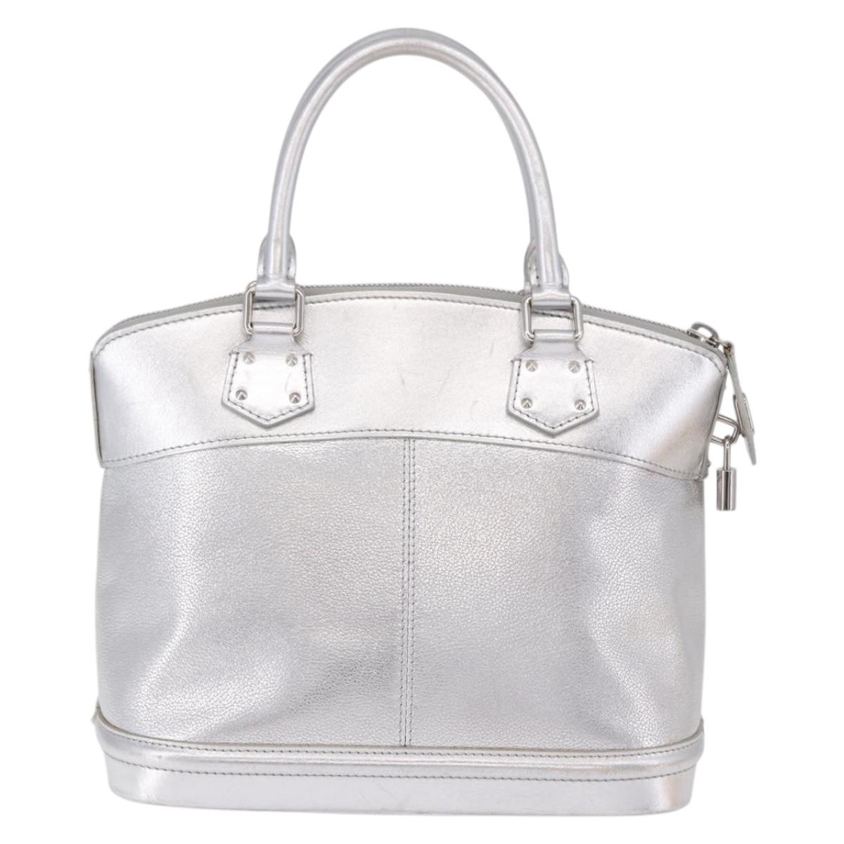 LOUIS VUITTON Suhari Lockit PM Hand Bag Silver M95541 LV Auth BA14097V