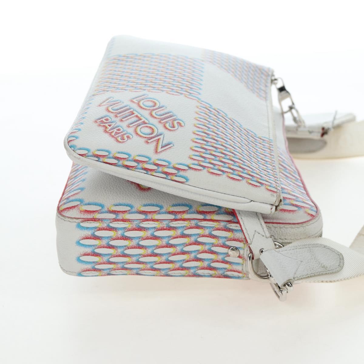 LOUIS VUITTON Damier Giant Spray Trio Messenger Bag White M20665 Auth BA14102V