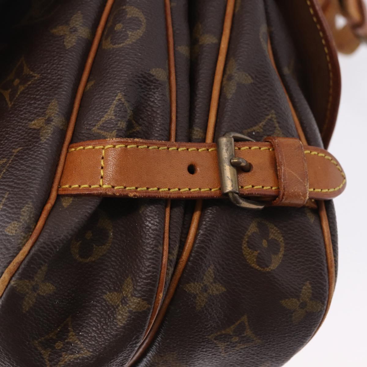 LOUIS VUITTON Monogram Saumur 30 Shoulder Bag M42256 LV Auth BA14106